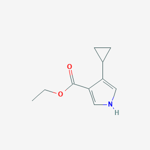 molecular formula C10H13NO2 B1377377 ethyl 4-cyclopropyl-1H-pyrrole-3-carboxylate CAS No. 936720-85-3