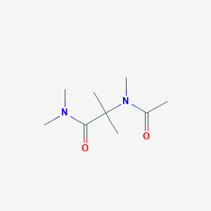 molecular formula C9H18N2O2 B13773796 Propanamide, 2-(acetylmethylamino)-N,N,2-trimethyl- 