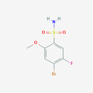 molecular formula C7H7BrFNO3S B1377381 4-Bromo-5-fluoro-2-methoxybenzene-1-sulfonamide CAS No. 1443981-67-6