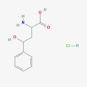 molecular formula C10H14ClNO3 B1377383 2-Amino-4-hydroxy-4-phenylbutanoic acid hydrochloride CAS No. 1432677-71-8