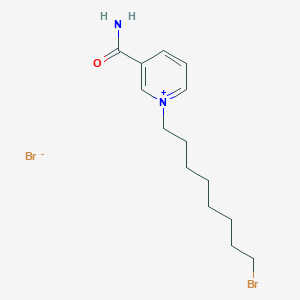 molecular formula C14H22Br2N2O B13773850 1-(8-Bromooctyl)-3-carbamoylpyridinium bromide 