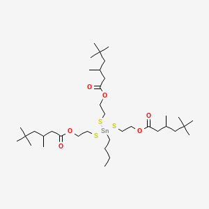 molecular formula C37H72O6S3Sn B13773851 (Butylstannylidyne)tris(thioethylene) tris(3,5,5-trimethylhexanoate) CAS No. 68298-43-1