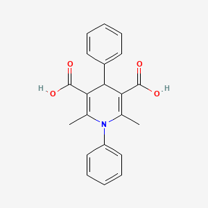 molecular formula C21H19NO4 B13773879 2,6-Dimethyl-1,4-diphenyl-1,4-dihydropyridine-3,5-dicarboxylic acid CAS No. 83300-97-4