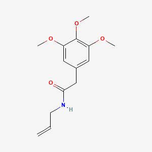 molecular formula C14H19NO4 B13773893 Acetamide, N-allyl-2-(3,4,5-trimethoxyphenyl)- CAS No. 73664-31-0