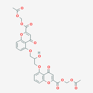 molecular formula C29H24O15 B137739 Bis(acetoxymethyl)cromoglycate CAS No. 131619-07-3