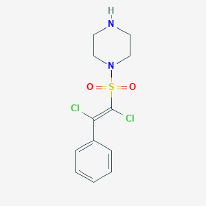 1-(1,2-Dichloro-2-phenylethenesulfonyl)piperazine