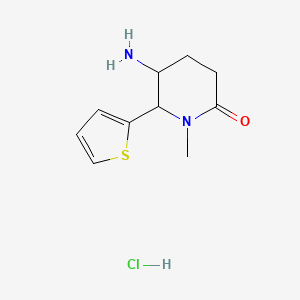5-Amino-1-methyl-6-(thiophen-2-yl)piperidin-2-one hydrochloride