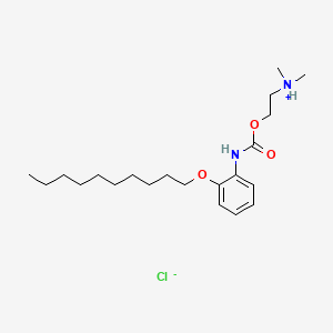 molecular formula C21H37ClN2O3 B13773962 2-(Dimethylamino)ethyl o-decyloxycarbanilate hydrochloride CAS No. 68097-71-2