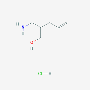molecular formula C6H14ClNO B1377397 2-(Aminomethyl)pent-4-en-1-ol hydrochloride CAS No. 1427379-14-3