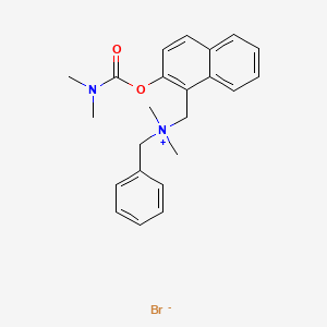 molecular formula C23H27BrN2O2 B13773974 Benzyldimethyl(2-hydroxy-1-naphthyl)methylammonium bromide dimethylcarbamate (ester) CAS No. 66902-71-4
