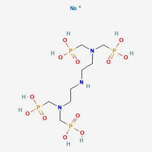 molecular formula C8H25N3NaO12P4+ B13773976 Phosphonic acid, [iminobis(2,1-ethanediyliminomethylene)]bis-, N,N-bis(phosphonomethyl) deriv., sodium salt CAS No. 68399-68-8