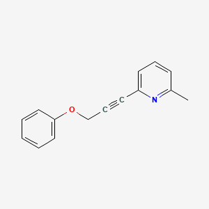 molecular formula C15H13NO B13773983 2-Methyl-6-(3-phenoxyprop-1-yn-1-yl)pyridine 