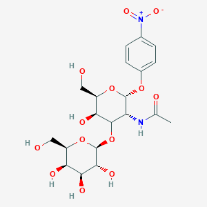 molecular formula C20H28N2O13 B013774 4-Nitrophenyl 2-acetamido-2-deoxy-3-O-(b-D-galactopyranosyl)-a-D-galactopyranoside CAS No. 59837-14-8