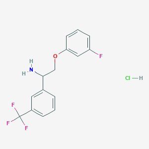 1-{2-Amino-2-[3-(trifluoromethyl)phenyl]ethoxy}-3-fluorobenzene hydrochloride