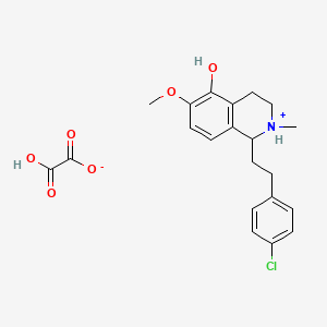 molecular formula C21H24ClNO6 B13774026 1-(4-Chlorophenethyl)-6-methoxy-2-methyl-1,2,3,4-tetrahydroisoquinolin-5-ol oxalate CAS No. 64047-72-9