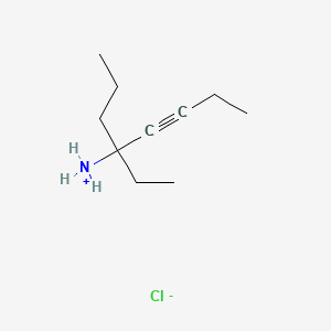 molecular formula C10H20ClN B13774038 4-Ethyl-5-octyn-4-amine hydrochloride CAS No. 64467-43-2