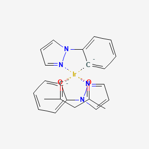 molecular formula C23H22IrN4O2-2 B13774046 (2,4-Pentanedionato-O2,O4)bis[2-(1H-pyrazol-1-yl-N2)phenyl-C]iridium(III) CAS No. 409319-60-4