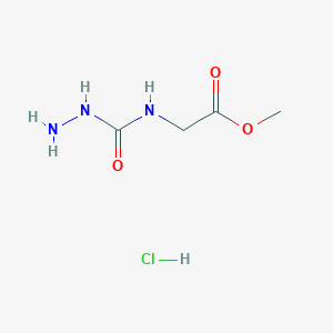 molecular formula C4H10ClN3O3 B1377409 Methyl 2-[(hydrazinecarbonyl)amino]acetate hydrochloride CAS No. 1443980-86-6