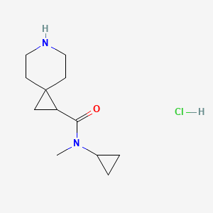 molecular formula C12H21ClN2O B1377410 N-cyclopropyl-N-methyl-6-azaspiro[2.5]octane-1-carboxamide hydrochloride CAS No. 1432681-94-1