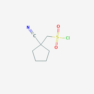 molecular formula C7H10ClNO2S B1377411 (1-Cyanocyclopentyl)methanesulfonyl chloride CAS No. 1443981-65-4