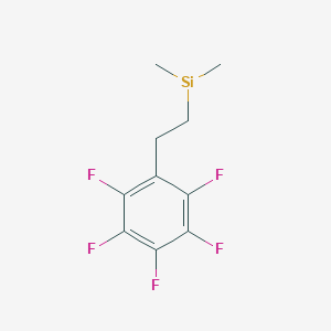 molecular formula C10H10F5Si B13774164 Silane, dimethyl[2-(pentafluorophenyl)ethyl]- CAS No. 58751-81-8