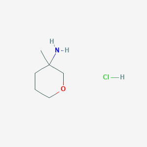 molecular formula C6H14ClNO B1377417 3-Methyloxan-3-amine hydrochloride CAS No. 1432679-96-3