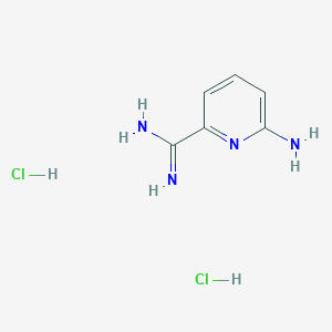 molecular formula C6H10Cl2N4 B1377435 6-Aminopyridine-2-carboximidamide dihydrochloride CAS No. 1432679-10-1