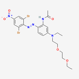 molecular formula C22H27Br2N5O5 B13774358 N-[2-[(2,6-Dibromo-4-nitrophenyl)azo]-5-[[2-(2-ethoxyethoxy)ethyl]ethylamino]phenyl]acetamide CAS No. 65208-31-3