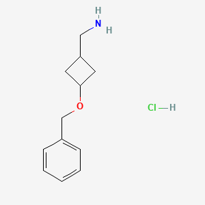 molecular formula C12H18ClNO B1377436 [3-(Benzyloxy)cyclobutyl]methanamine hydrochloride CAS No. 1432680-73-3