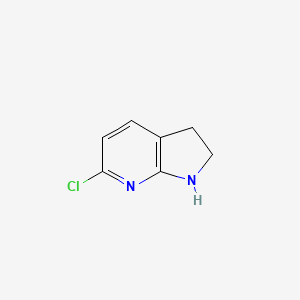 molecular formula C7H7ClN2 B1377441 6-Chloro-2,3-dihydro-1H-pyrrolo[2,3-b]pyridine CAS No. 53516-07-7