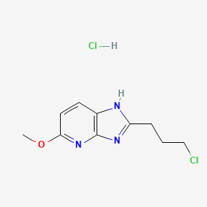 molecular formula C10H13Cl2N3O B1377442 2-(3-氯丙基)-5-甲氧基-1H-咪唑并[4,5-b]吡啶盐酸盐 CAS No. 1432679-12-3