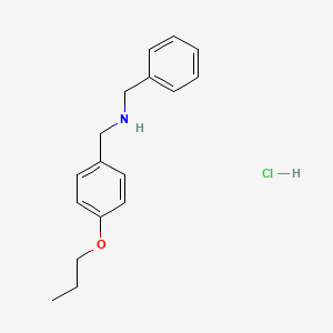 molecular formula C17H22ClNO B1377443 Benzyl[(4-propoxyphenyl)methyl]amine hydrochloride CAS No. 1158513-52-0