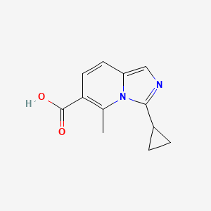 molecular formula C12H12N2O2 B1377444 3-Cyclopropyl-5-methylimidazo[1,5-a]pyridine-6-carboxylic acid CAS No. 1432679-42-9
