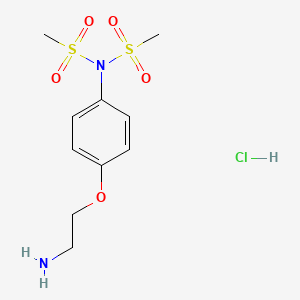 molecular formula C10H17ClN2O5S2 B1377445 N-[4-(2-氨基乙氧基)苯基]-N-甲磺酰甲磺酰胺盐酸盐 CAS No. 1432680-63-1