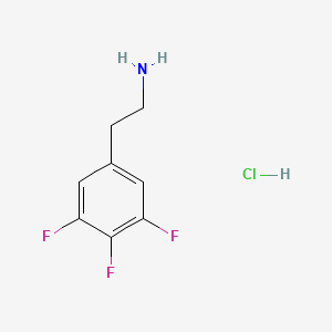 molecular formula C8H9ClF3N B1377449 2-(3,4,5-Trifluorophenyl)ethan-1-amine hydrochloride CAS No. 1432679-40-7