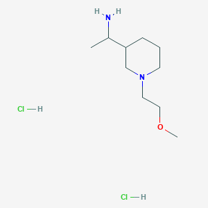 molecular formula C10H24Cl2N2O B1377450 1-[1-(2-Methoxyethyl)piperidin-3-yl]ethan-1-amine dihydrochloride CAS No. 1432681-95-2