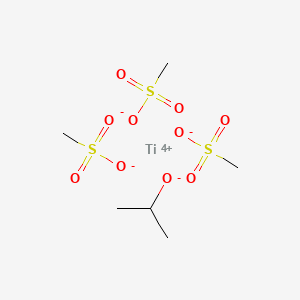 molecular formula C6H16O10S3Ti B13774521 Titanium, tris(methanesulfonato-kappaO)(2-propanolato)-, (T-4)- CAS No. 68443-61-8