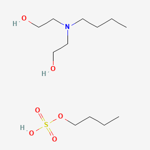 molecular formula C12H29NO6S B13774527 Butylbis(2-hydroxyethyl)ammonium butyl sulfate CAS No. 85959-64-4