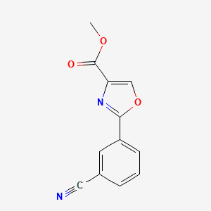 molecular formula C12H8N2O3 B1377455 Methyl 2-(3-cyanophenyl)-1,3-oxazole-4-carboxylate CAS No. 1239589-18-4