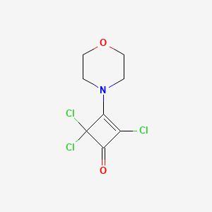 molecular formula C8H8Cl3NO2 B13774551 2-Cyclobuten-1-one, 2,4,4-trichloro-3-(4-morpholinyl)- CAS No. 68239-28-1