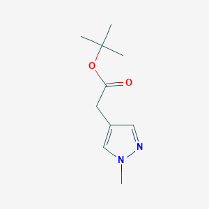 molecular formula C10H16N2O2 B1377456 tert-butyl 2-(1-methyl-1H-pyrazol-4-yl)acetate CAS No. 1443980-81-1