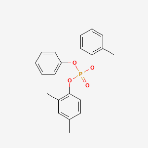 molecular formula C22H23O4P B13774605 Phosphoric acid, bis(2,4-dimethylphenyl) phenyl ester CAS No. 86864-88-2