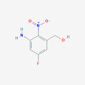 molecular formula C7H7FN2O3 B1377462 (3-Amino-5-fluoro-2-nitrophenyl)methanol CAS No. 1379351-37-7