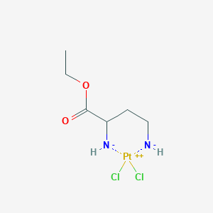 molecular formula C6H12Cl2N2O2Pt B13774697 Dichloro(ethyl 2,4-diaminobutanoate-N,N')platinum CAS No. 75345-76-5
