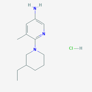 6-(3-Ethylpiperidin-1-yl)-5-methylpyridin-3-amine hydrochloride