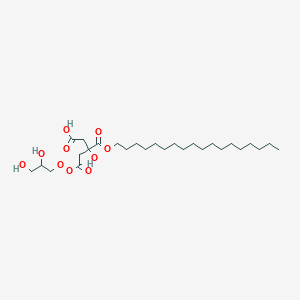 molecular formula C27H50O10 B13774706 3-(Carboxymethyl)-3-hydroxypentanedioic acid; octadecanoic acid;propane-1,2,3-triol 