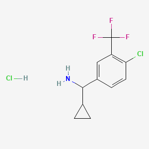 [4-Chloro-3-(trifluoromethyl)phenyl](cyclopropyl)methanamine hydrochloride
