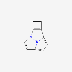 molecular formula C10H8N2 B13774730 5,6-Dihydro-4a,6c-diazacyclobuta[a]cyclopenta[cd]pentalene CAS No. 83721-67-9