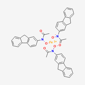 molecular formula C45H36FeN3O6 B13774739 N-Hydroxy-2-acetylaminofluorene, ferric chelate CAS No. 63904-81-4