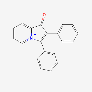 molecular formula C20H14NO+ B13774746 2,3-Diphenylindolizin-4-ium-1-one 